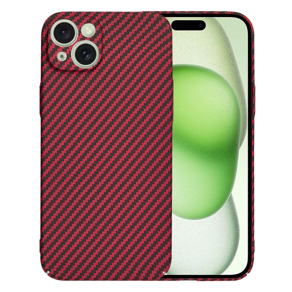 Funda para Apple iPhone 15 Plus, Techsuit, Carbonite FiberShell, Roja