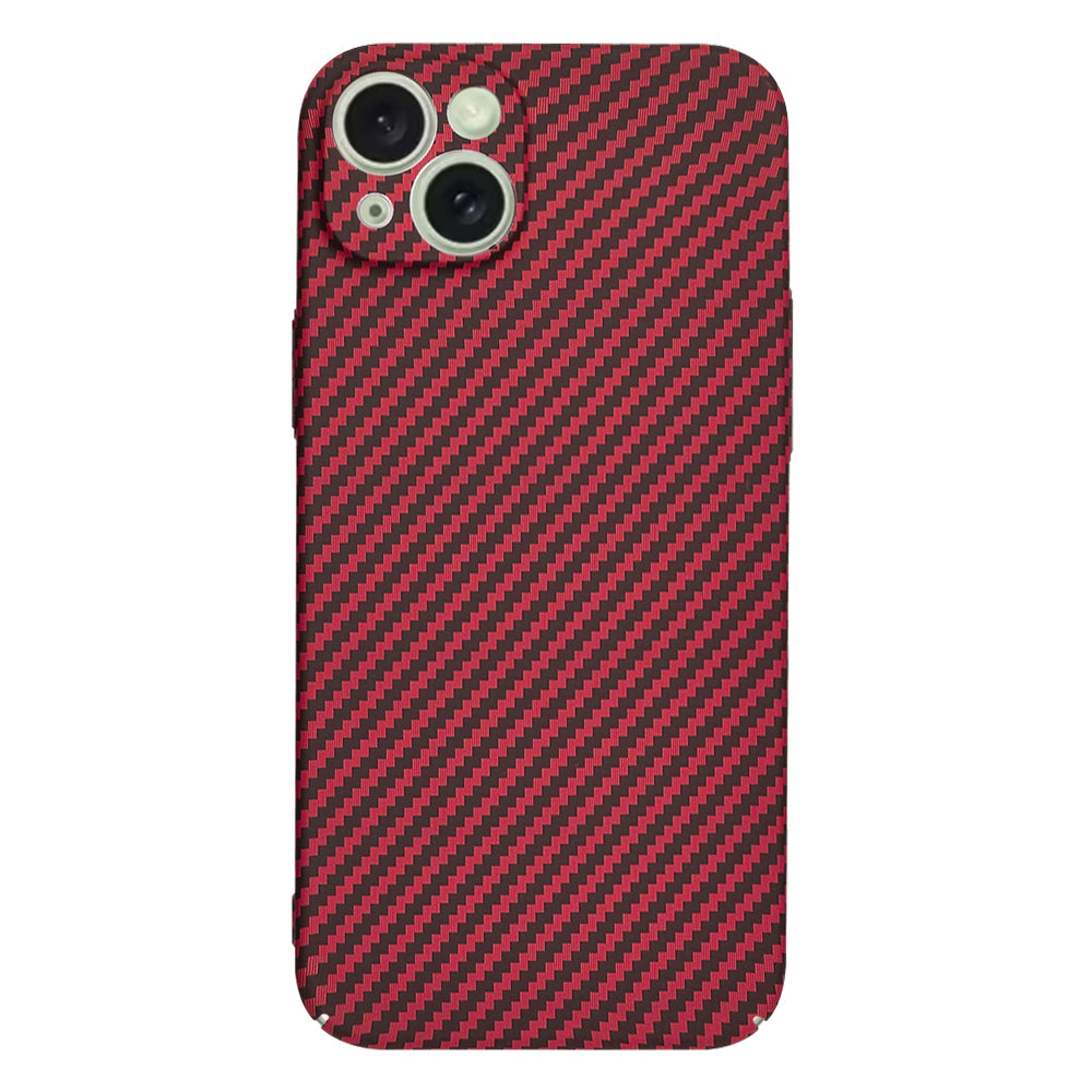 Funda para Apple iPhone 15 Plus, Techsuit, Carbonite FiberShell, Roja