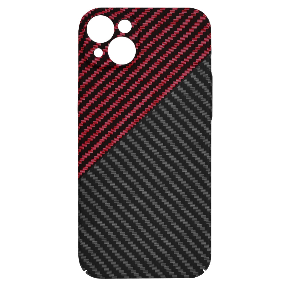 Funda para Apple iPhone 15 Plus, Techsuit, Carbonite FiberShell, Negra Roja