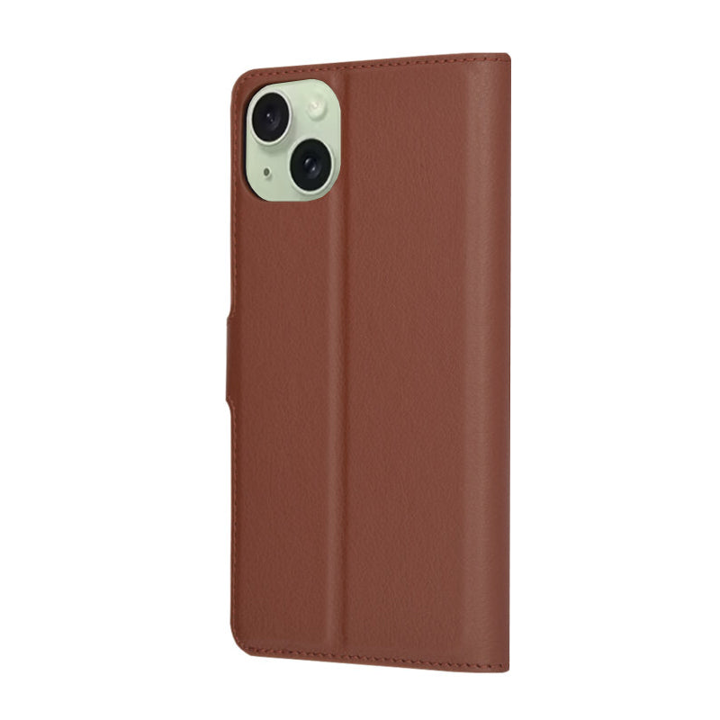 Funda para Apple iPhone 15 Plus, Techsuit, Leather Folio, Marrón