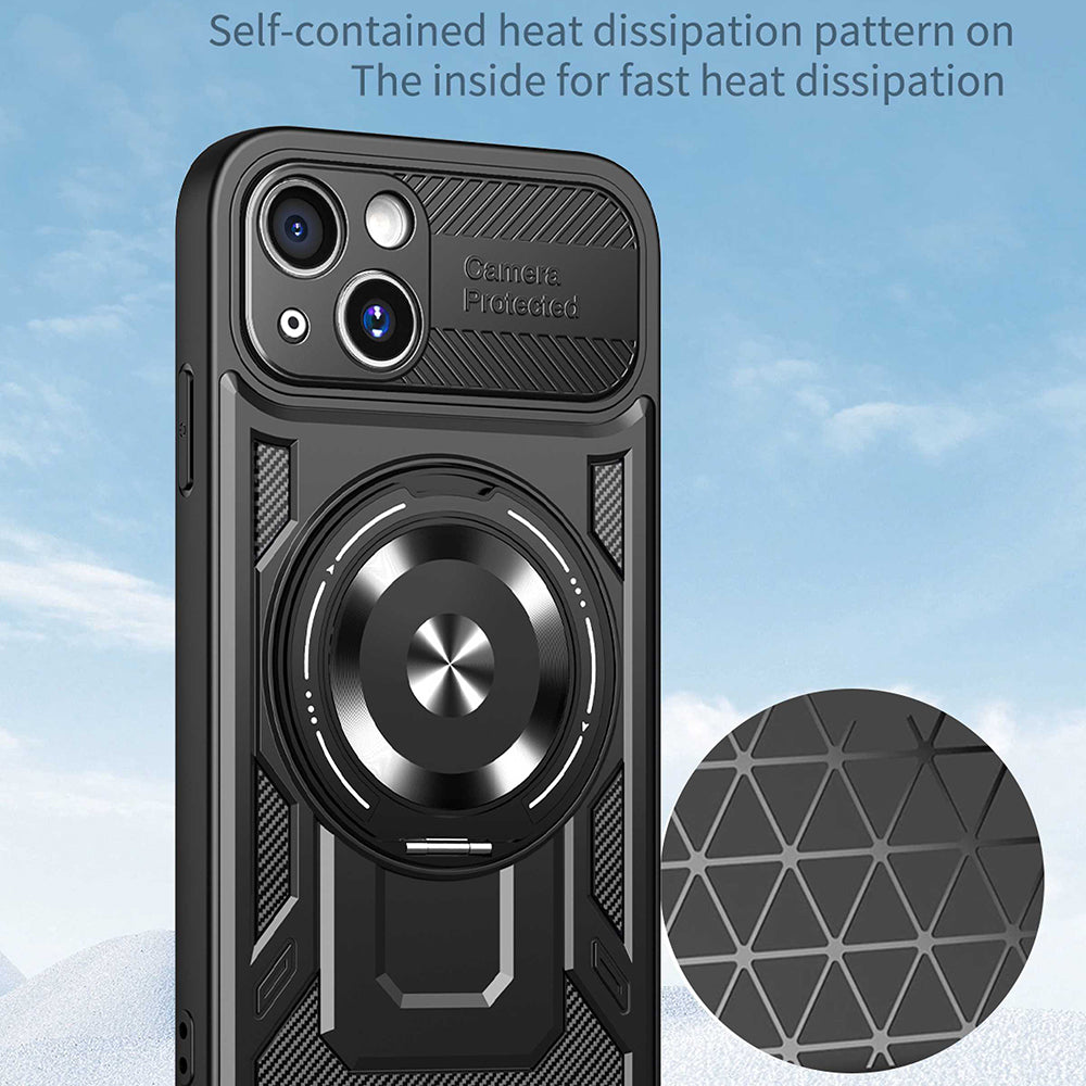 Funda para Apple iPhone 15 Plus, Techsuit, RuggedCam, Gris