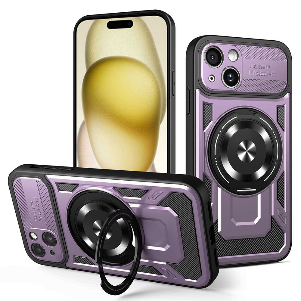 Funda para Apple iPhone 15 Plus, Techsuit, RuggedCam, Morado