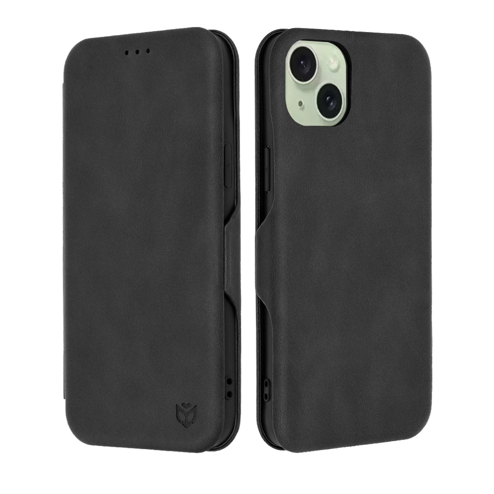 Funda para Apple iPhone 15 Plus, Techsuit, Safe Wallet Plus, Negra