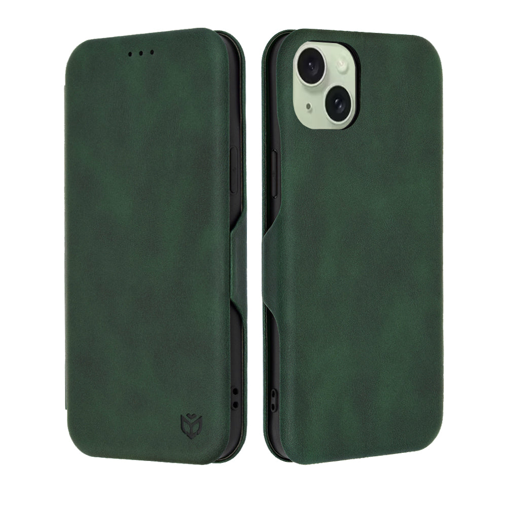 Funda para Apple iPhone 15 Plus, Techsuit, Safe Wallet Plus, Verde