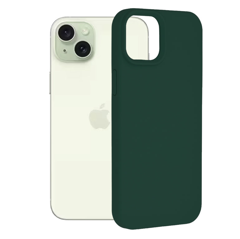 Funda para Apple iPhone 15 Plus, Techsuit, Soft Edge, Verde Oscuro