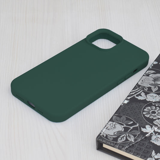 Funda para Apple iPhone 15 Plus, Techsuit, Soft Edge, Verde Oscuro