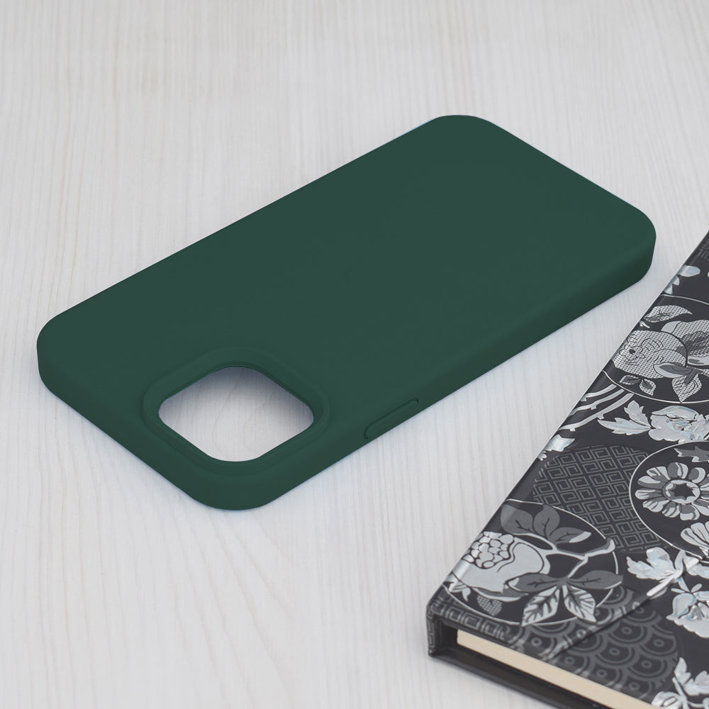 Funda para Apple iPhone 15 Plus, Techsuit, Soft Edge, Verde Oscuro