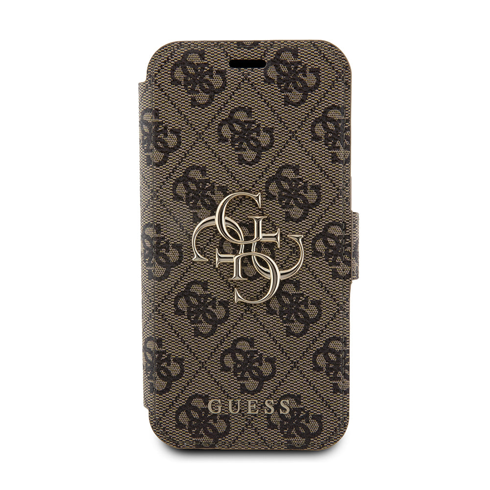 Funda para Apple iPhone 15 Pro, Guess, 4G Book, Marrón
