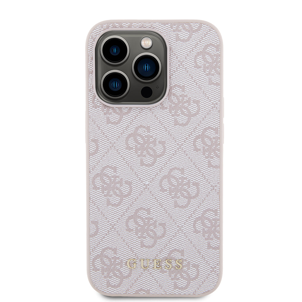 Funda para Apple iPhone 15 Pro, Guess, 4G Metal Gold Logo, Rosa
