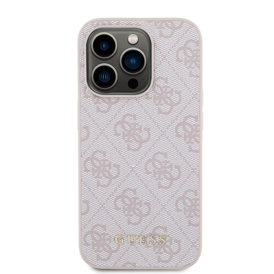 Funda para Apple iPhone 15 Pro, Guess, 4G Metal Gold Logo, Rosa