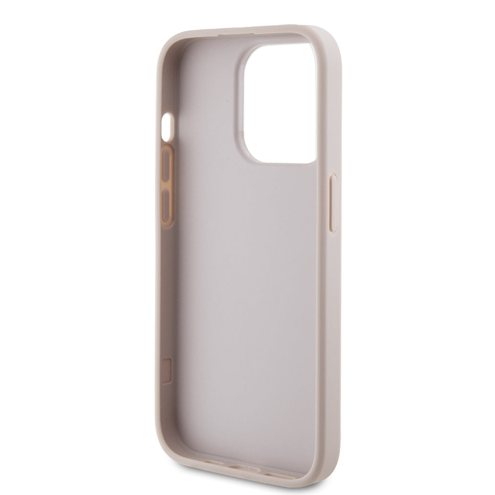 Funda para Apple iPhone 15 Pro, Guess, 4G Metal Gold Logo, Rosa