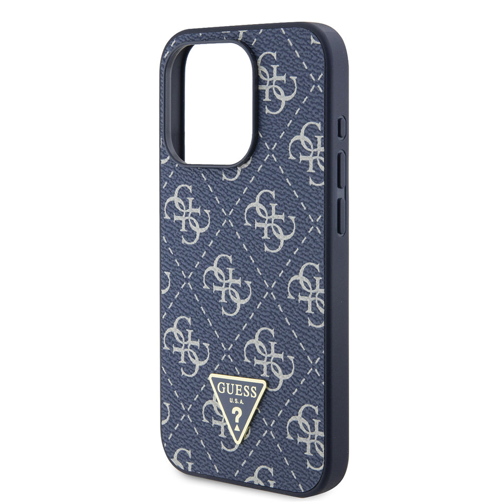 Funda para Apple iPhone 15 Pro, Guess, 4G Triangle Logo, Azul