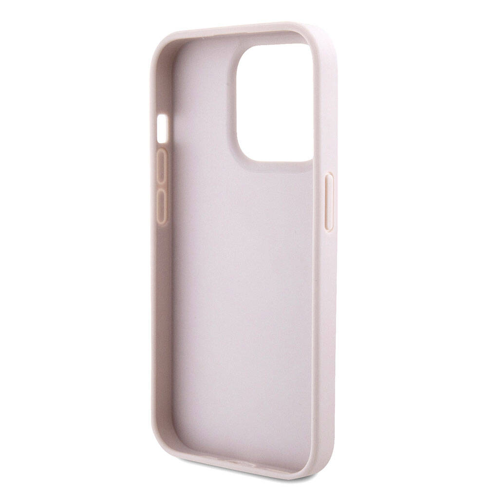 Funda para Apple iPhone 15 Pro, Guess, Crossbody 4G Metal Logo, Rosa.