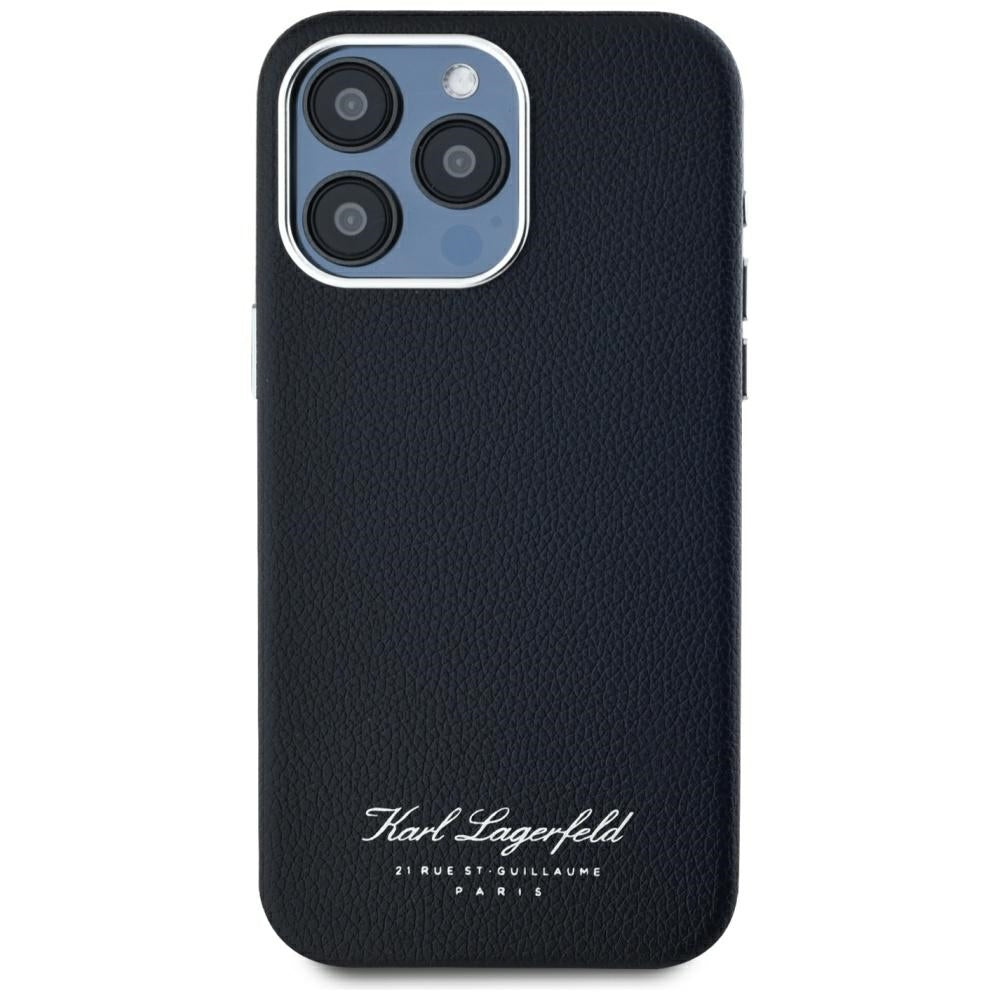 Funda para Apple iPhone 15 Pro, Karl Lagerfeld, Grained Hotel RSG, Negra