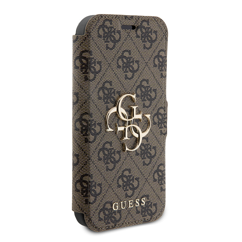 Funda para Apple iPhone 15 Pro Max, Guess, 4G Book, Marrón