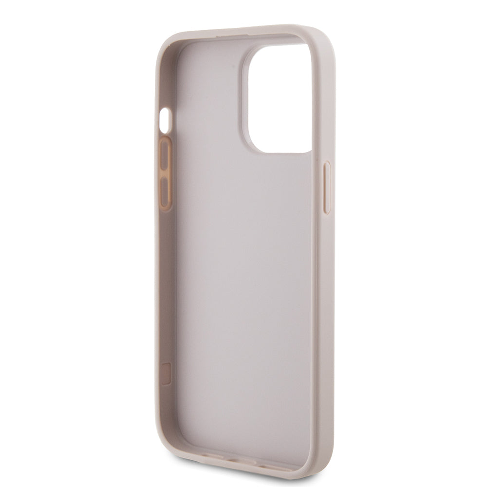Funda para Apple iPhone 15 Pro Max, Guess, 4G Metal Gold Logo, Rosa.