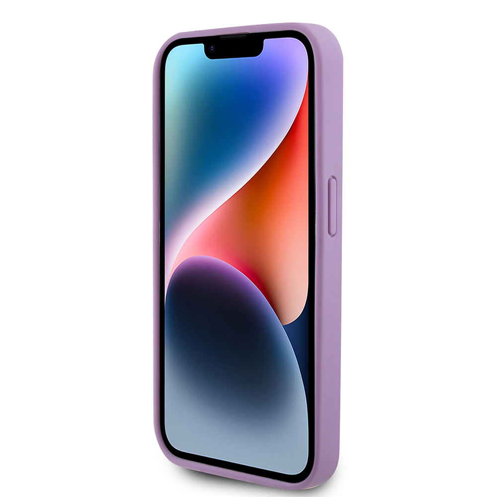 Funda para Apple iPhone 15 Pro Max, Guess, 4G Estampado, Lila Claro