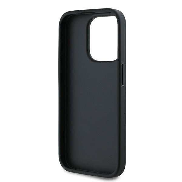 Funda para Apple iPhone 15 Pro Max, Karl Lagerfeld, Diagonal Quilted Script, Negra