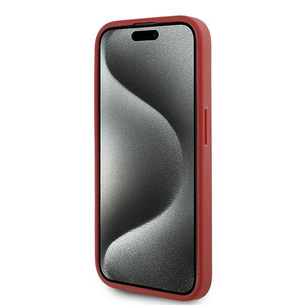 Funda para Apple iPhone 15 Pro Max, Karl Lagerfeld, Diagonal Quilted Script, Rosa