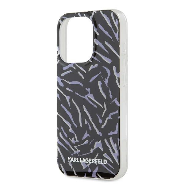Funda para Apple iPhone 15 Pro Max, Karl Lagerfeld, Zebra with Cord Strap, Morado
