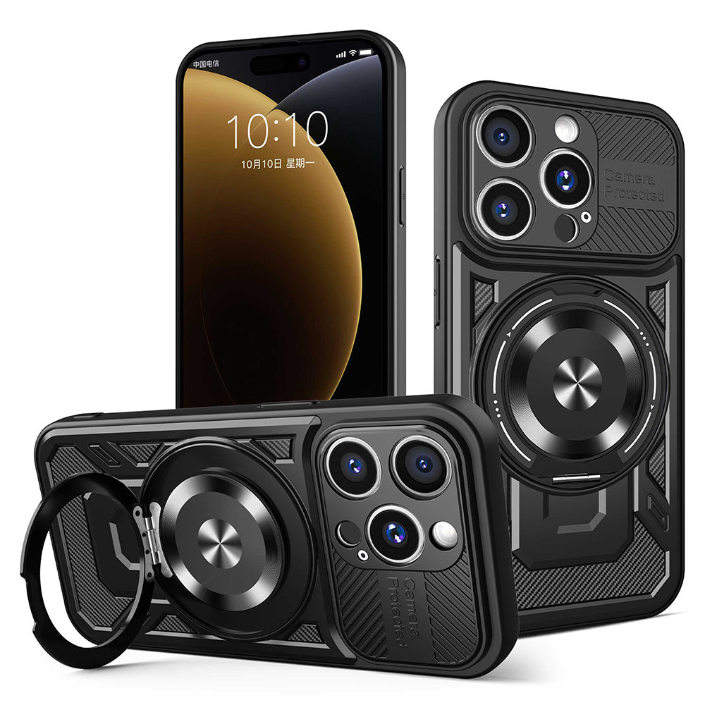 Funda para Apple iPhone 15 Pro Max, Techsuit, RuggedCam, Negra