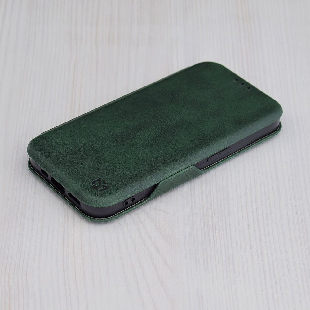 Funda para Apple iPhone 15 Pro Max, Techsuit, Safe Wallet Plus, Verde