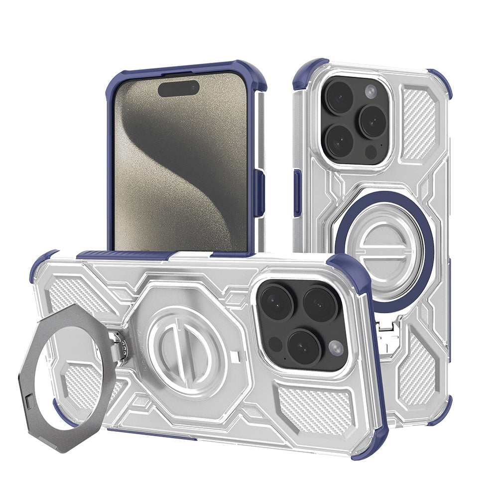 Funda para Apple iPhone 15 Pro, Techsuit, Carbon Shield Pro, Azul