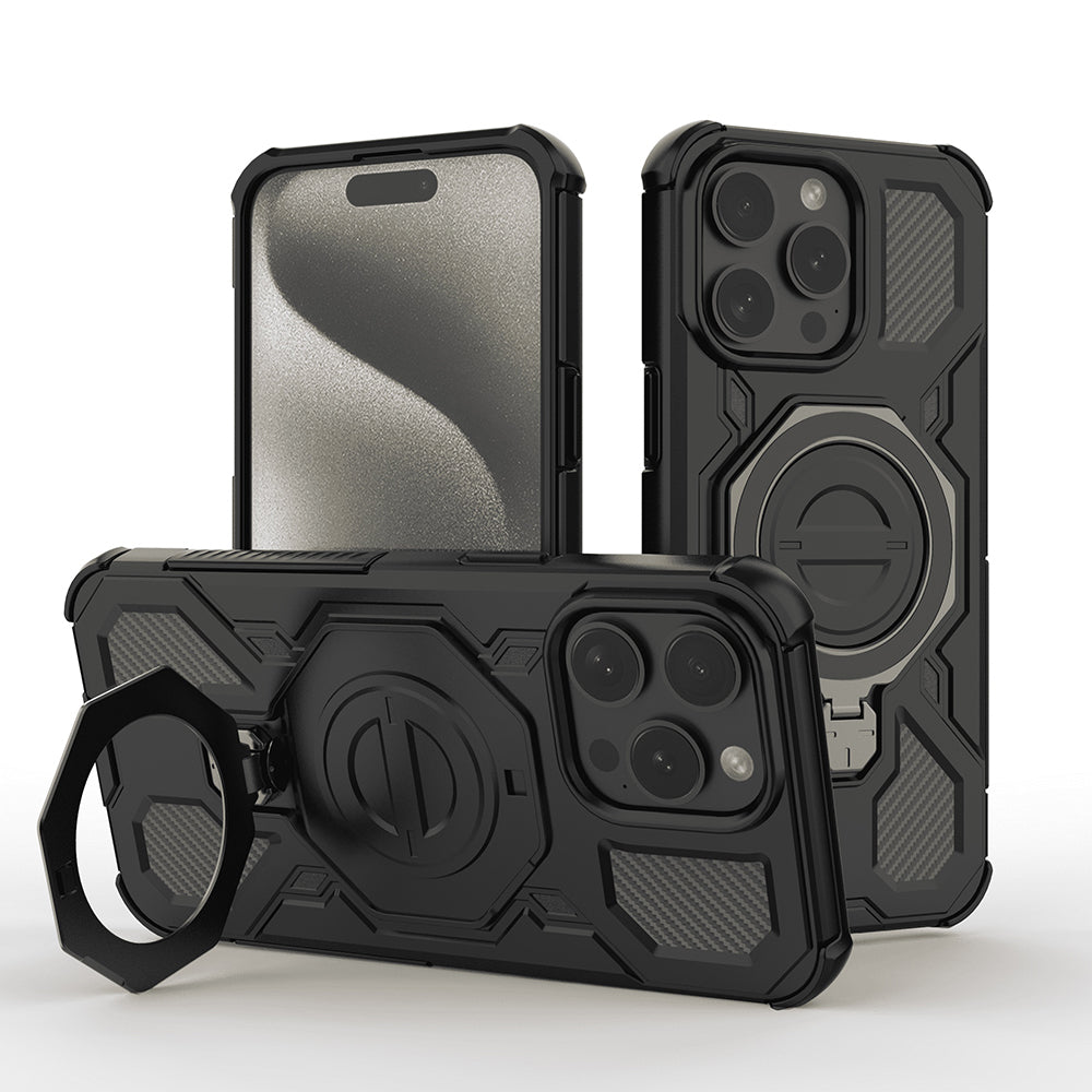 Funda para Apple iPhone 15 Pro, Techsuit, Carbon Shield Pro, Negra
