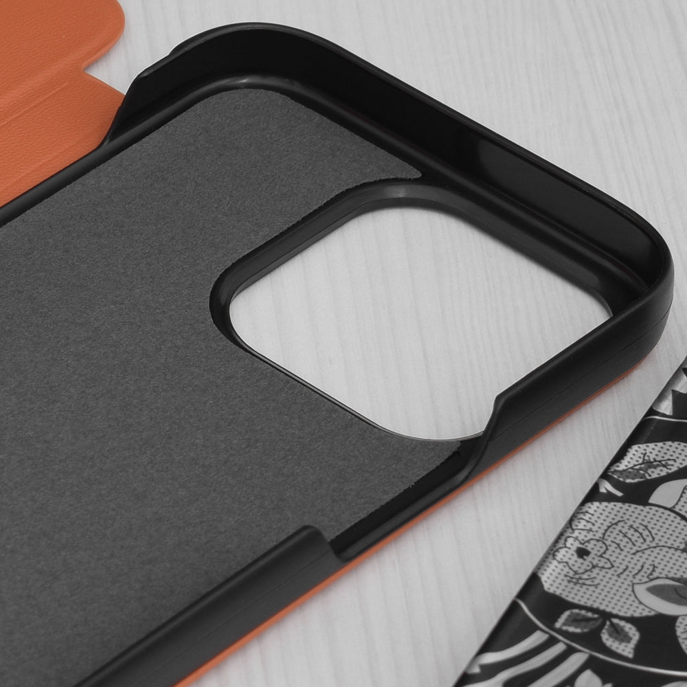 Funda para Apple iPhone 15 Pro, Techsuit, eFold, Naranja