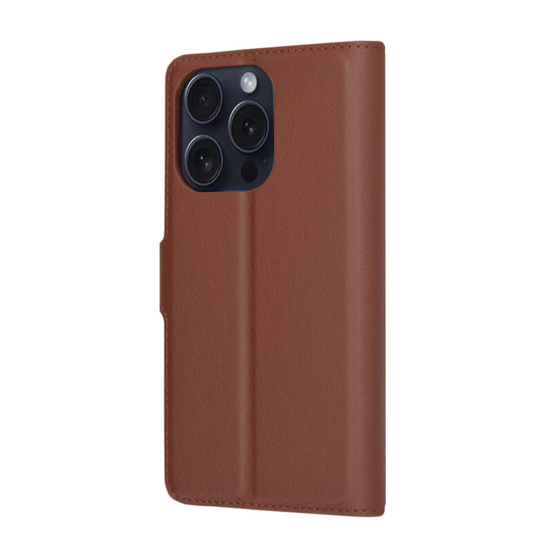 Funda para Apple iPhone 15 Pro, Techsuit, Leather Folio, Marrón