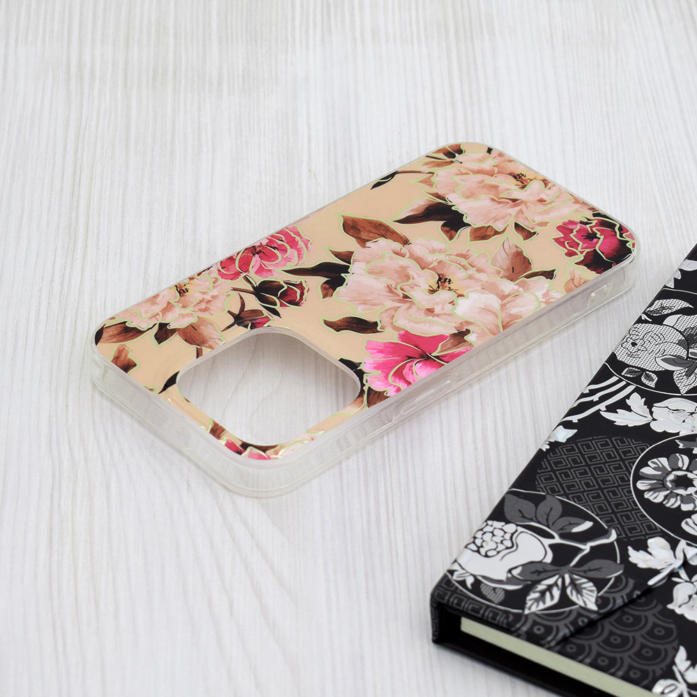 Funda para Apple iPhone 15 Pro, Techsuit, Marble, Beige
