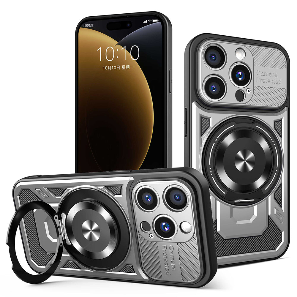 Funda para Apple iPhone 15 Pro, Techsuit, RuggedCam, Gris