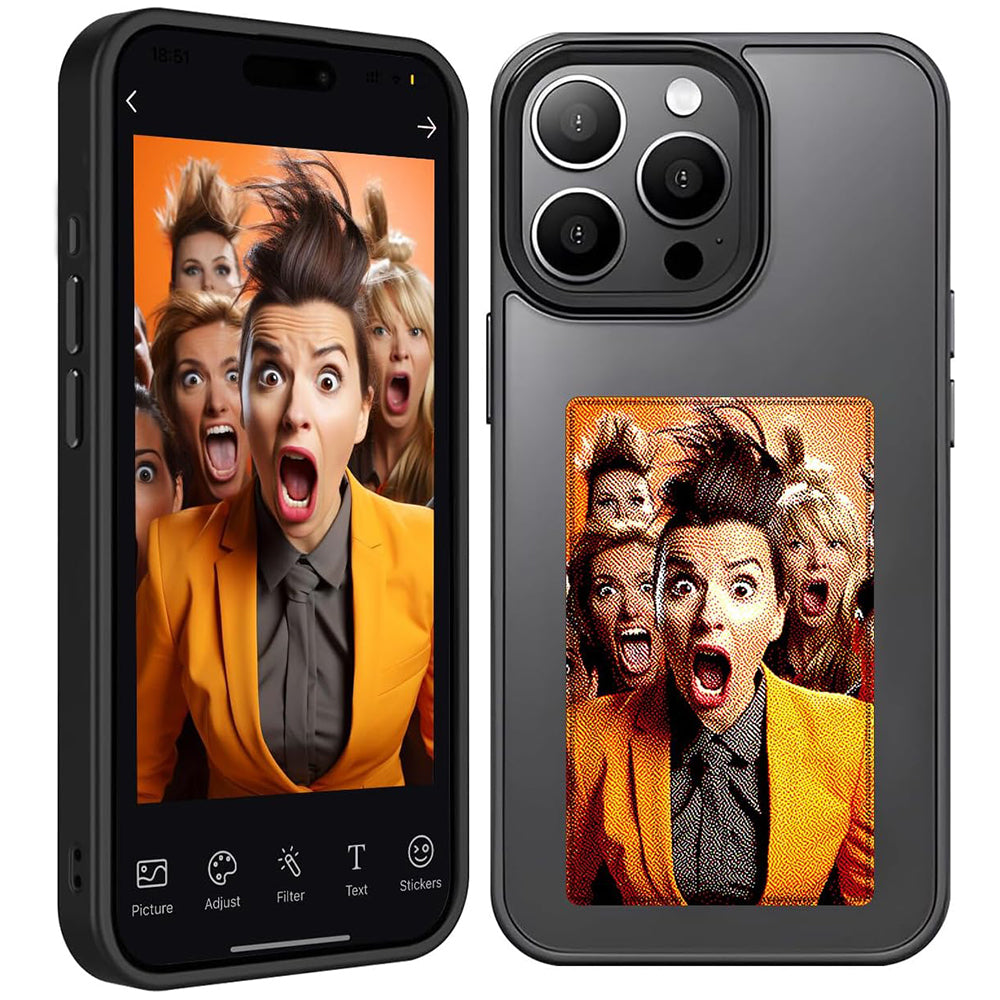 Funda para Apple iPhone 15 Pro, Techsuit, SmartScreen NFC, Negra