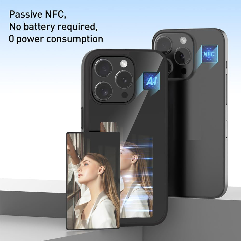 Funda para Apple iPhone 15 Pro, Techsuit, SmartScreen NFC, Negra