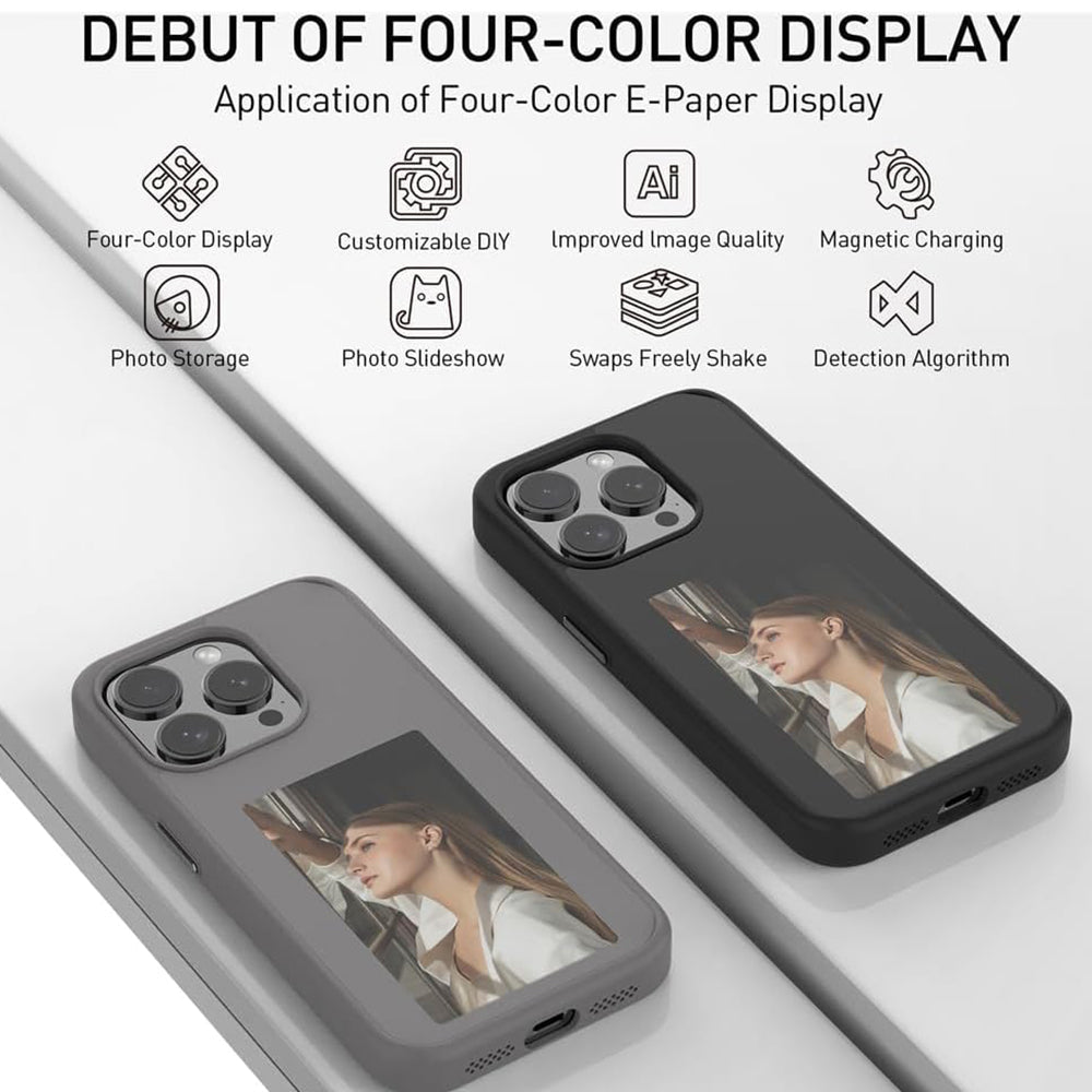 Funda para Apple iPhone 15 Pro, Techsuit, SmartScreen NFC, Negra