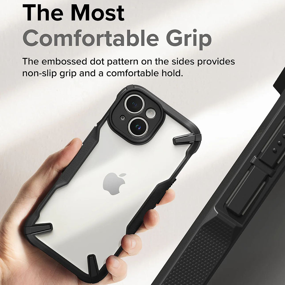 Funda para Apple iPhone 15, Ringke, Fusion X, Negra
