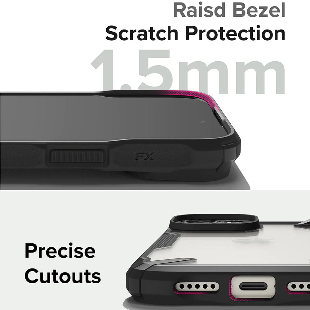 Funda para Apple iPhone 15, Ringke, Fusion X, Negra