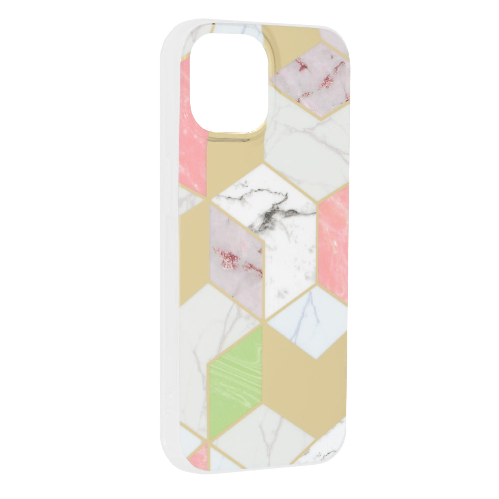 Funda para Apple iPhone 15, Techsuit, Mármol, Morado