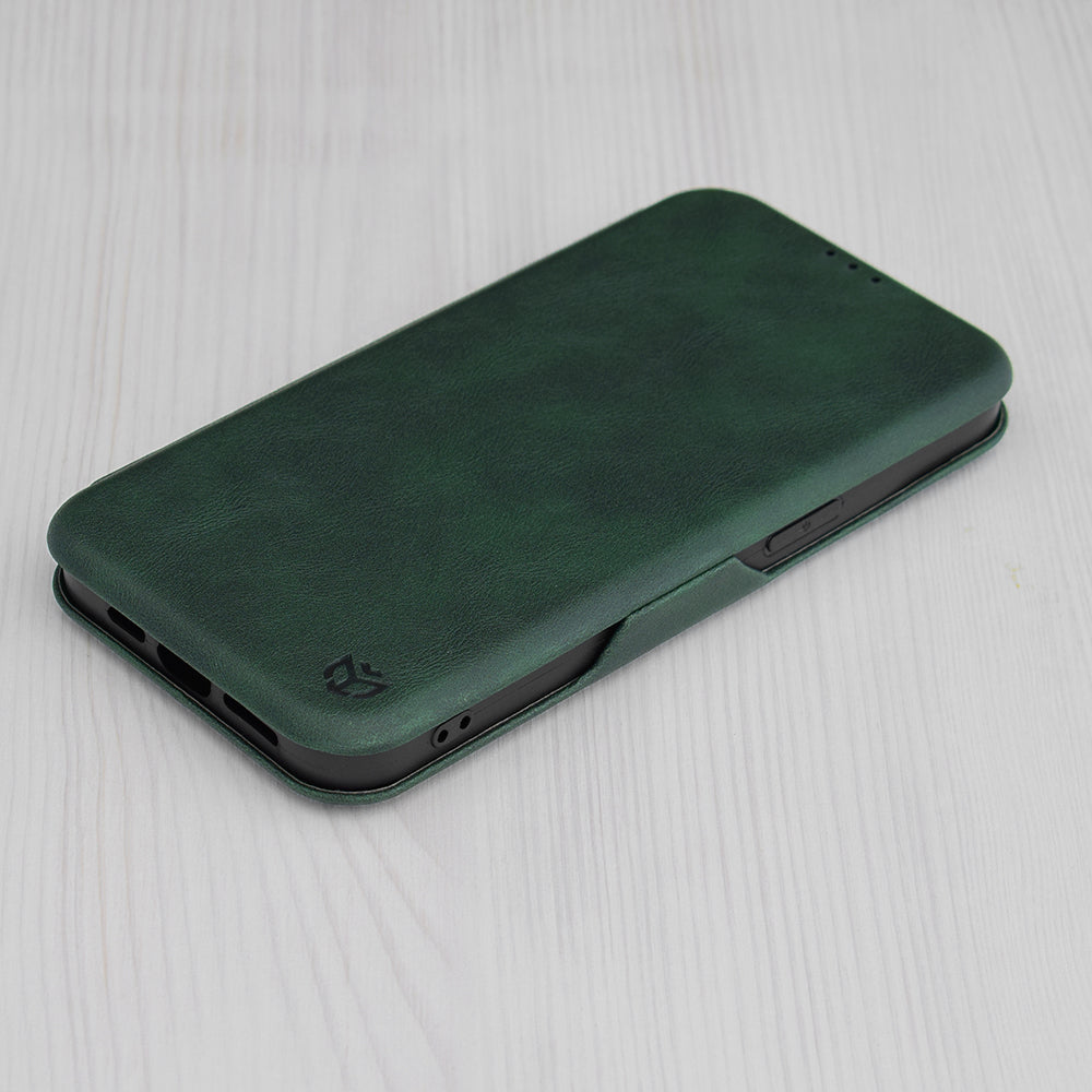 Funda para Apple iPhone 15, Techsuit, Safe Wallet Plus, Verde