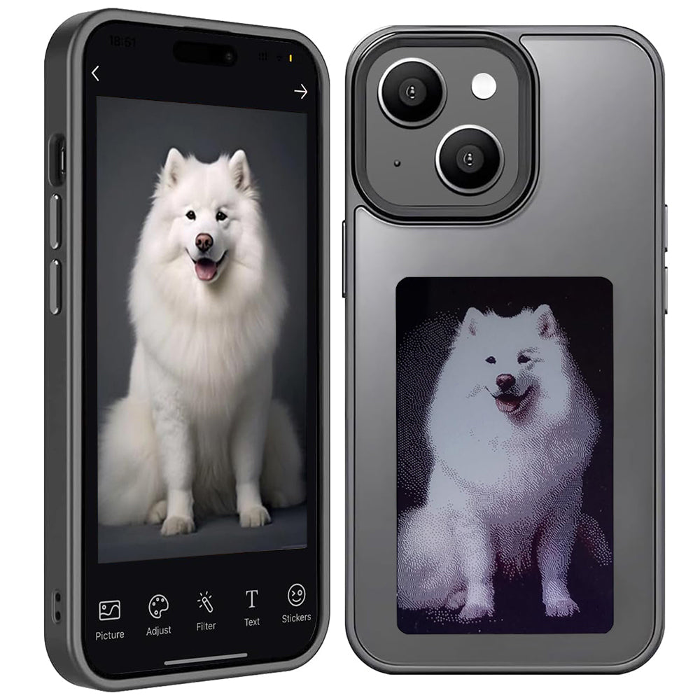 Funda para Apple iPhone 15, Techsuit, SmartScreen NFC, Negra