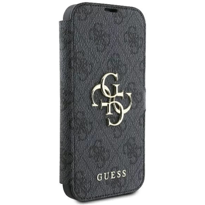 Funda para Apple iPhone 16, Guess, 4G Book, Negra