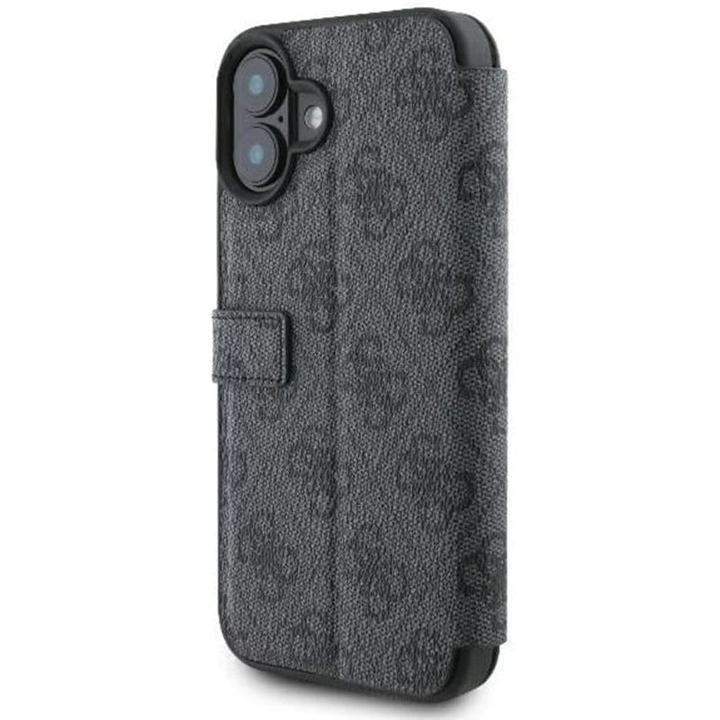 Funda para Apple iPhone 16, Guess, 4G Book, Negra
