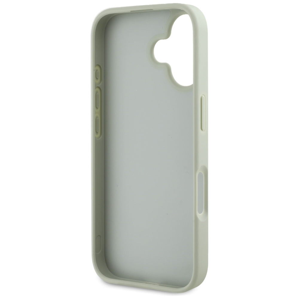 Funda para Apple iPhone 16, Guess, Grained Big 4G Logo Small Classic Logo, Verde