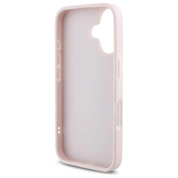 Funda para Apple iPhone 16, Karl Lagerfeld, Diagonal Quilted Script, Rosa