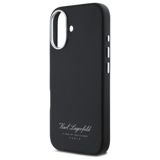 Funda para Apple iPhone 16, Karl Lagerfeld, RSG, Negra
