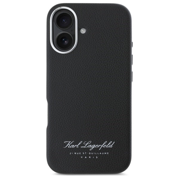 Funda para Apple iPhone 16, Karl Lagerfeld, RSG, Negra