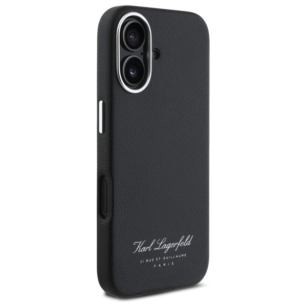 Funda para Apple iPhone 16, Karl Lagerfeld, RSG, Negra