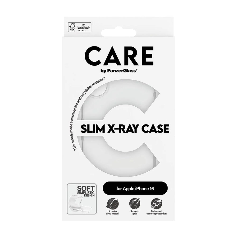 Funda para Apple iPhone 16, PanzerGlass, Care Fashionable, Transparente