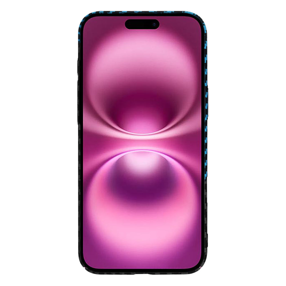 Funda para Apple iPhone 16 Plus, Techsuit, Carbonite FiberShell, Negra Bleu