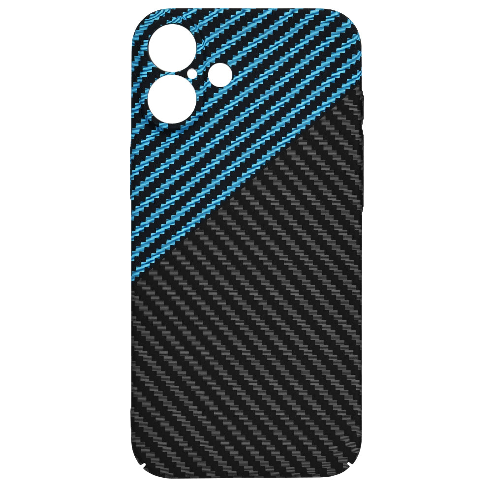 Funda para Apple iPhone 16 Plus, Techsuit, Carbonite FiberShell, Negra Bleu